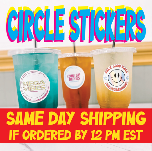 Circle Sticker sheets + FREEEE standard shipping